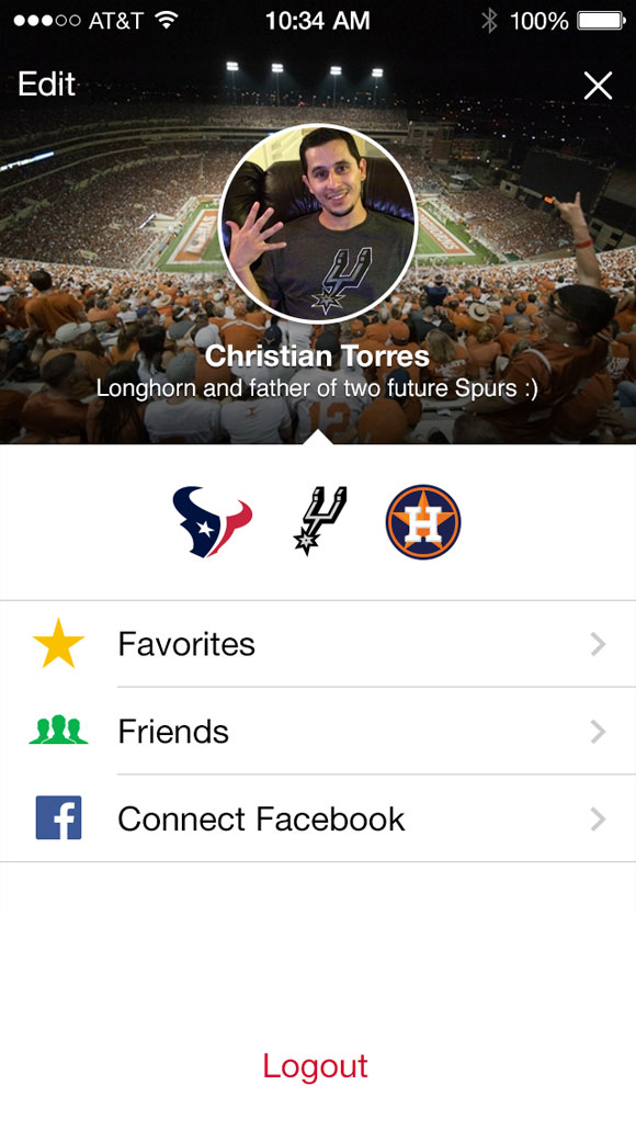 HipFan iPhone App - Profile